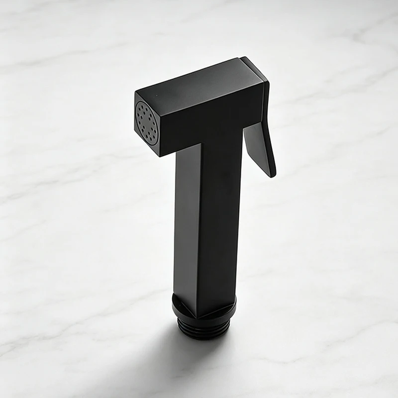 Black Handheld Bidet Sprayer High Pressure Toilet Shower Nozzle Bathroom Cleaning Tool