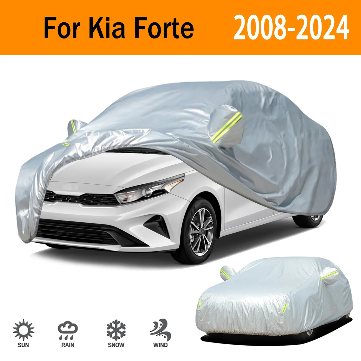 

For Kia Forte Outdoor Protection Full Car Covers Snow Cover Sunshade Waterproof Dustproof Exterior Car accessories