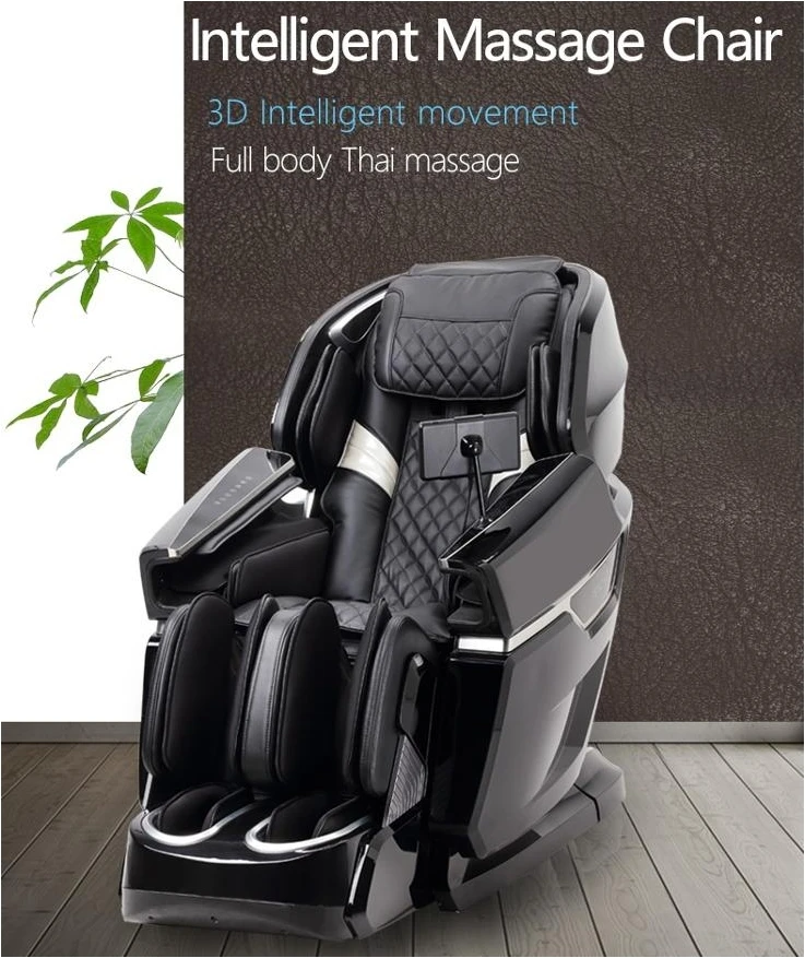 4D Luxury PU leather Smart massage  chair airbag Heating compress zero gravity Full Body relax electric factory sale