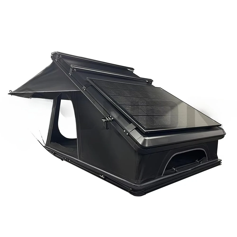3-4 Person Camping Roof Top Tent X Hinge 4x4 Waterproof Aluminum Hard Shell Car Rooftop Tent Hard Shell Rtt Tent Roof Top