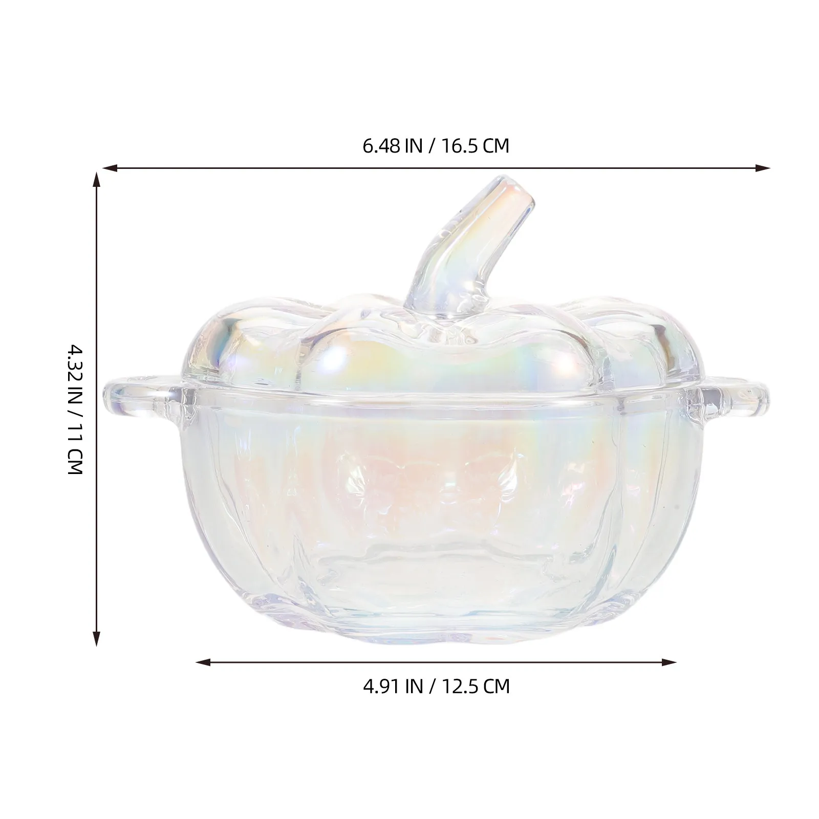 Glass Pumpkin Candy Jar with Airtight Lid Elegant Decorative Storage for Sweets Cookies Snacks Fall Autumn Halloween Party