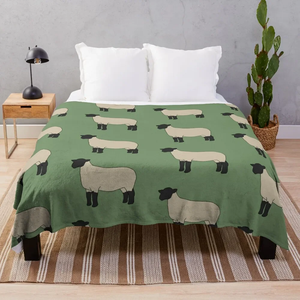 

Suffolk Sheep Throw Blanket Soft Plush Blanket as Housewarming Gift