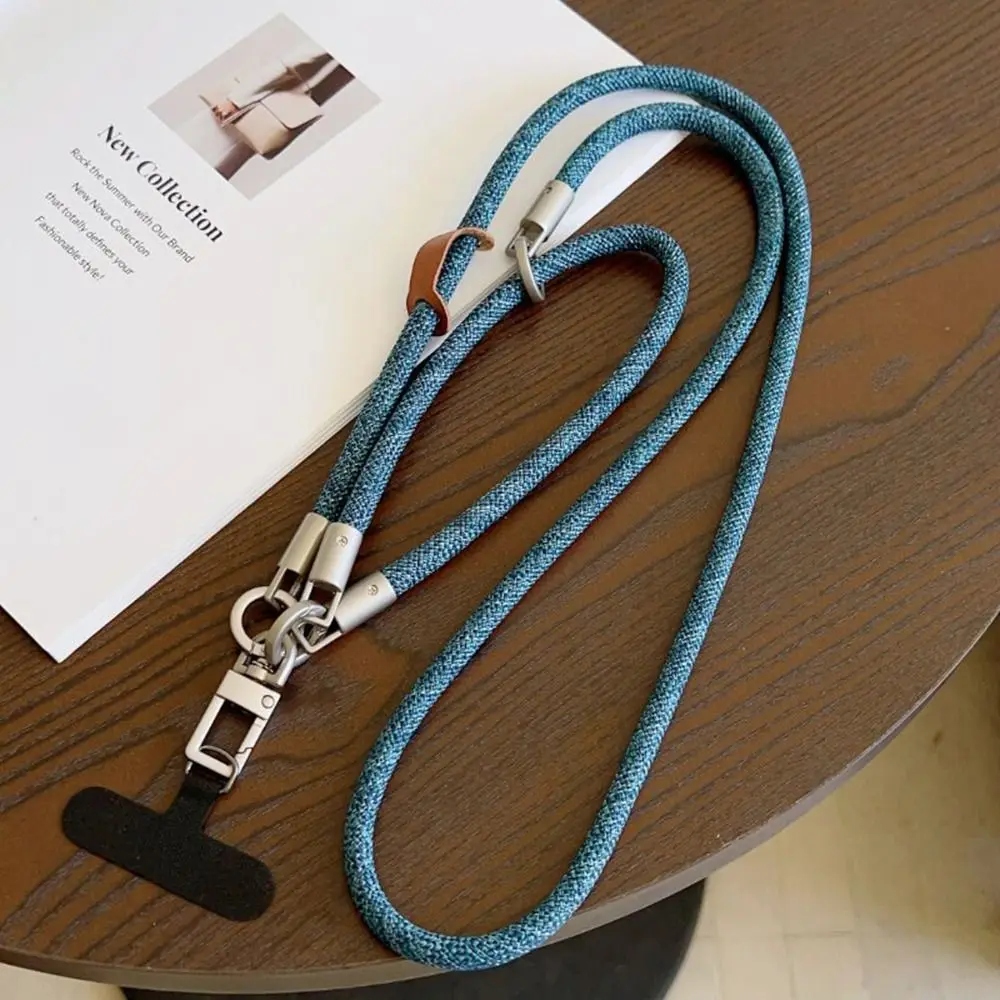 New 8mm Thick Phone Lanyard Adjustable Long Chain Mobile Phone Anti-lost Rope Durable Sturdy Phone Strap Daily Use