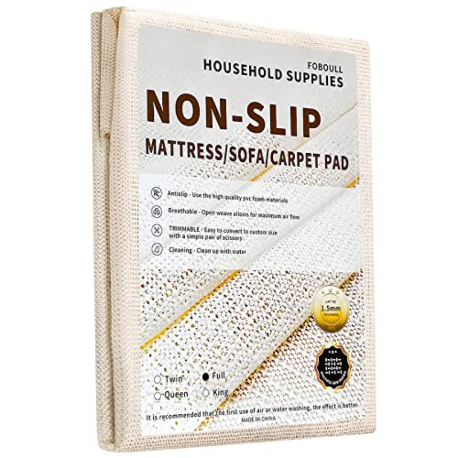 

Mattress Slide Stopper and Gripper, Keep Bed and Topper Pad from Sliding for Sofa, Couch, Chair Cushion, Mattresses, Easy Trim,