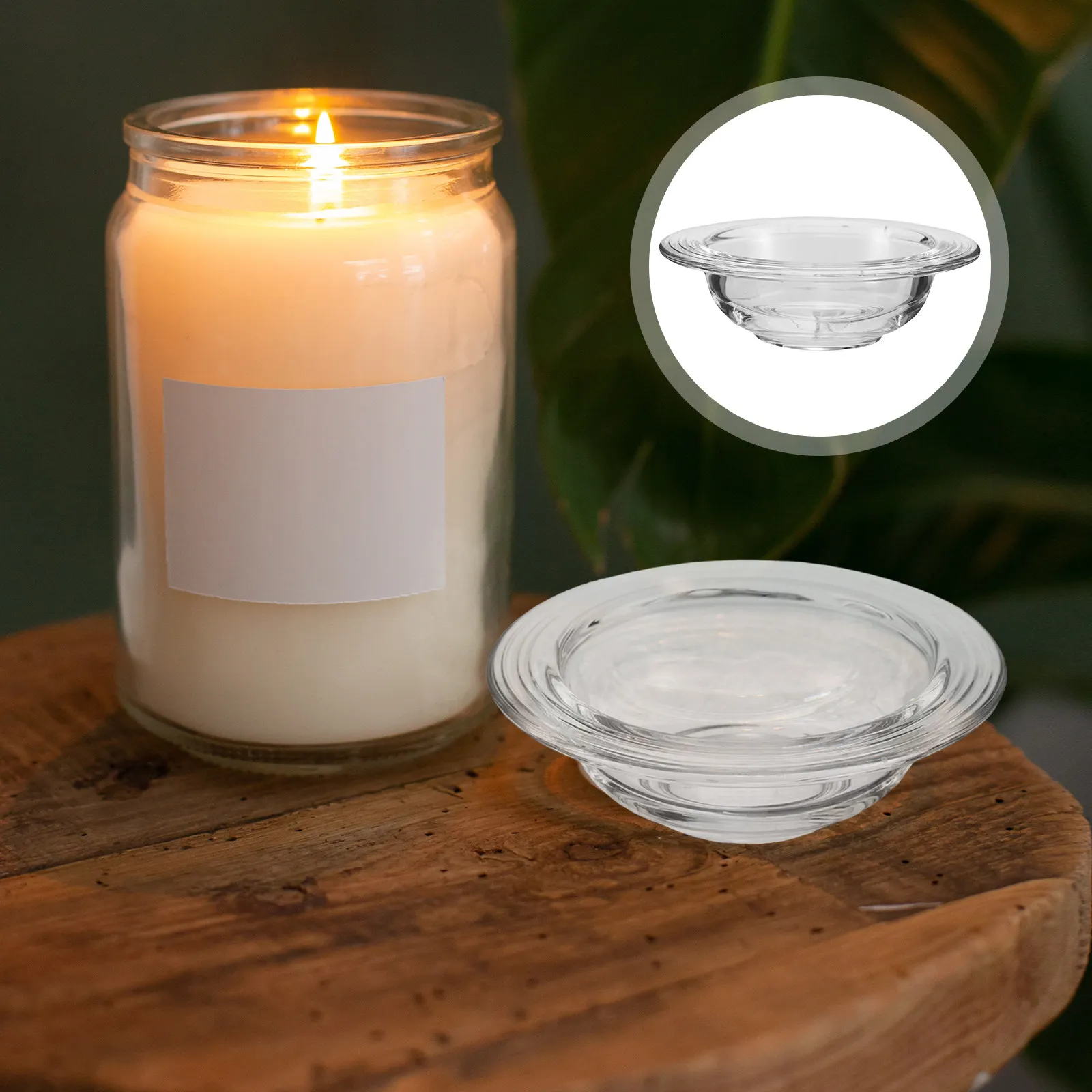 4Pcs Glass Wax Burner Replacement Dish 4 Inch Clear Wax Melt Tray for Electric Fragrance Lamp Bedroom Office Oil Warmer