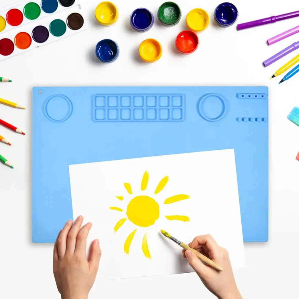 لوحة حصيرة سيليكون مدرسة المعلم الفن الكتابة على الجدران لوحة رسم المضادة للخدش مقياس واضح الاطفال الكتابة على الجدران حصيرة إمدادات المنزلية