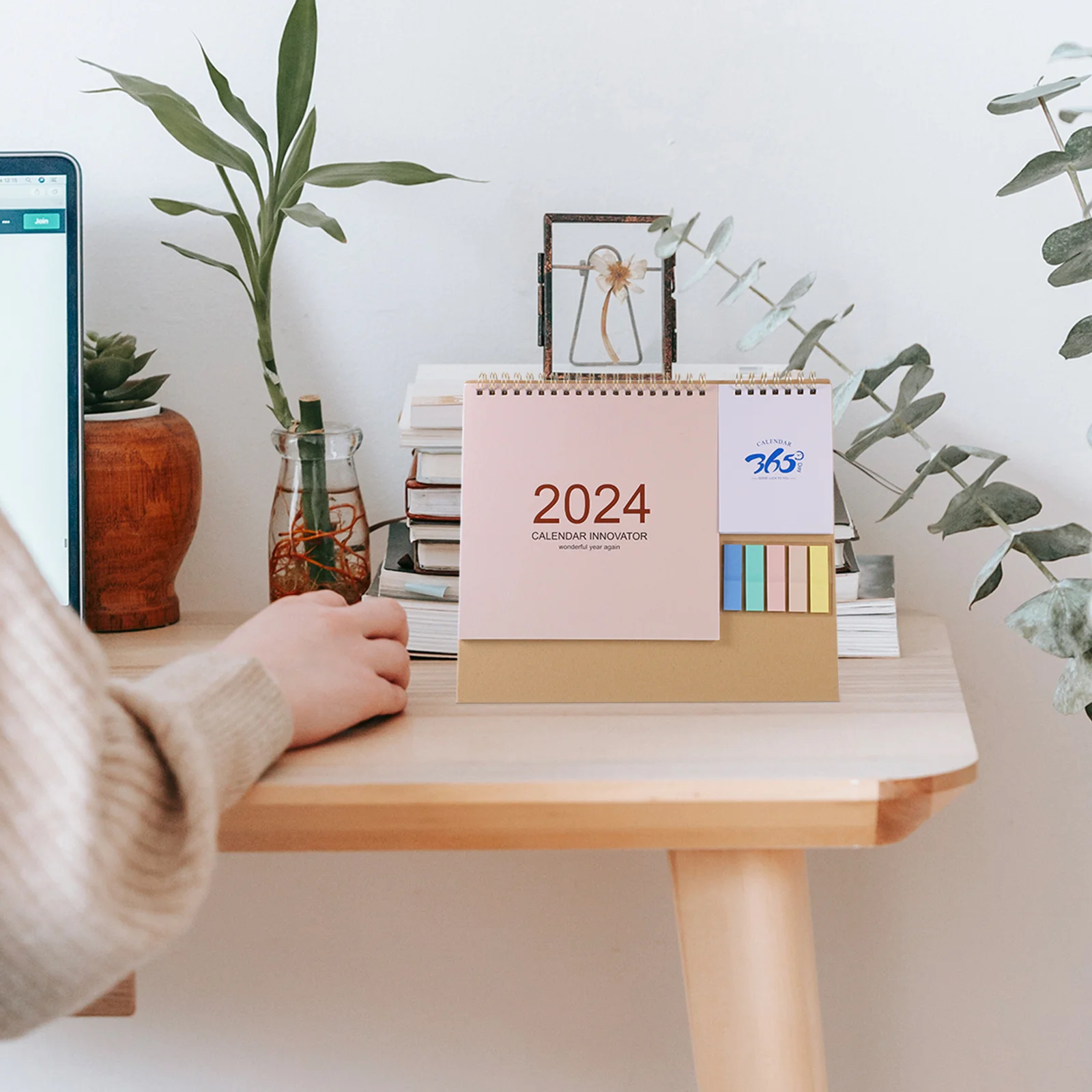 

Minimalist Flip 2024 Desk Office Supply Tabletop Desktop Calendar 2024 Standing Decorative Calendar For Home Office