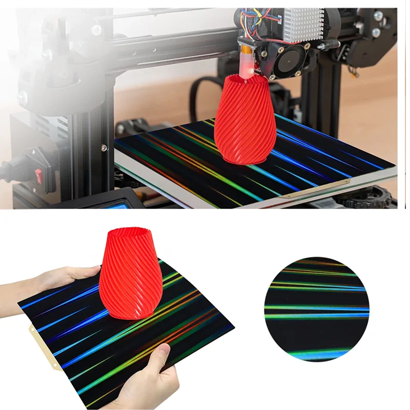 Voron V0 PEI-Platte 120x120mm Doppelseitig Strukturiert/Glatt PEI PET PEO PEY H1H Flexibles Federstahlblech Magnetische Bauplatte – Detail 11
