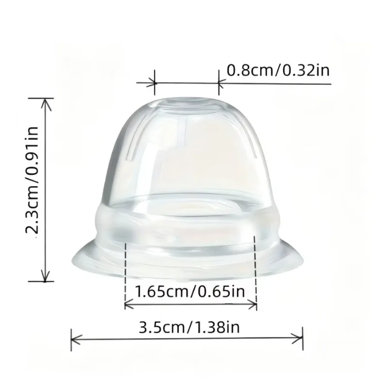 1 Pair Nipple Sucker Puller Aspirator for Correction Flat Inverted Nipples Breast Women Silicone Nipple Corrector view 2