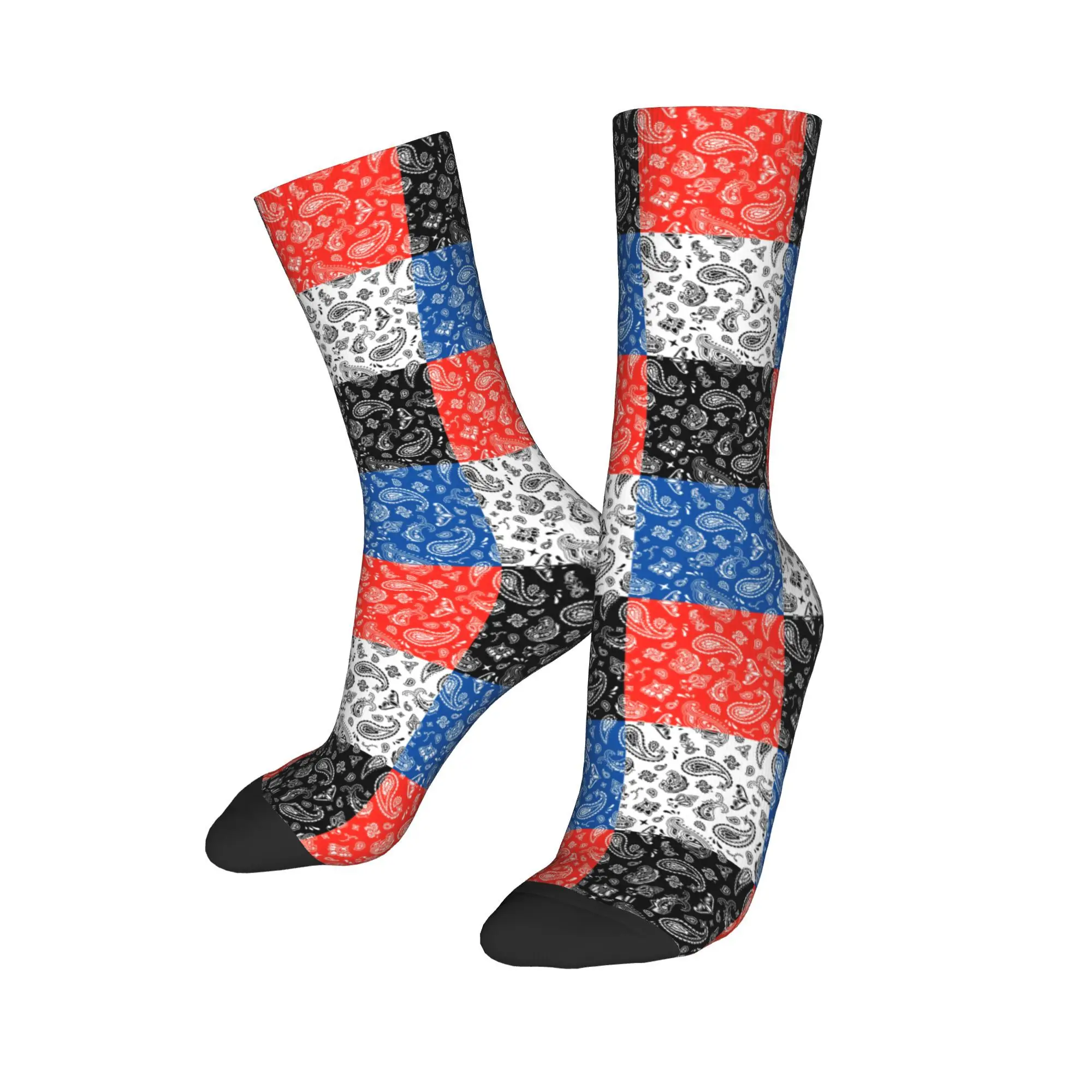 Мужские носки Swirly Paisley Art на заказ, модные классические носки унисекс с 3D принтом в стиле бохо, богемные носки с цветочной текстурой