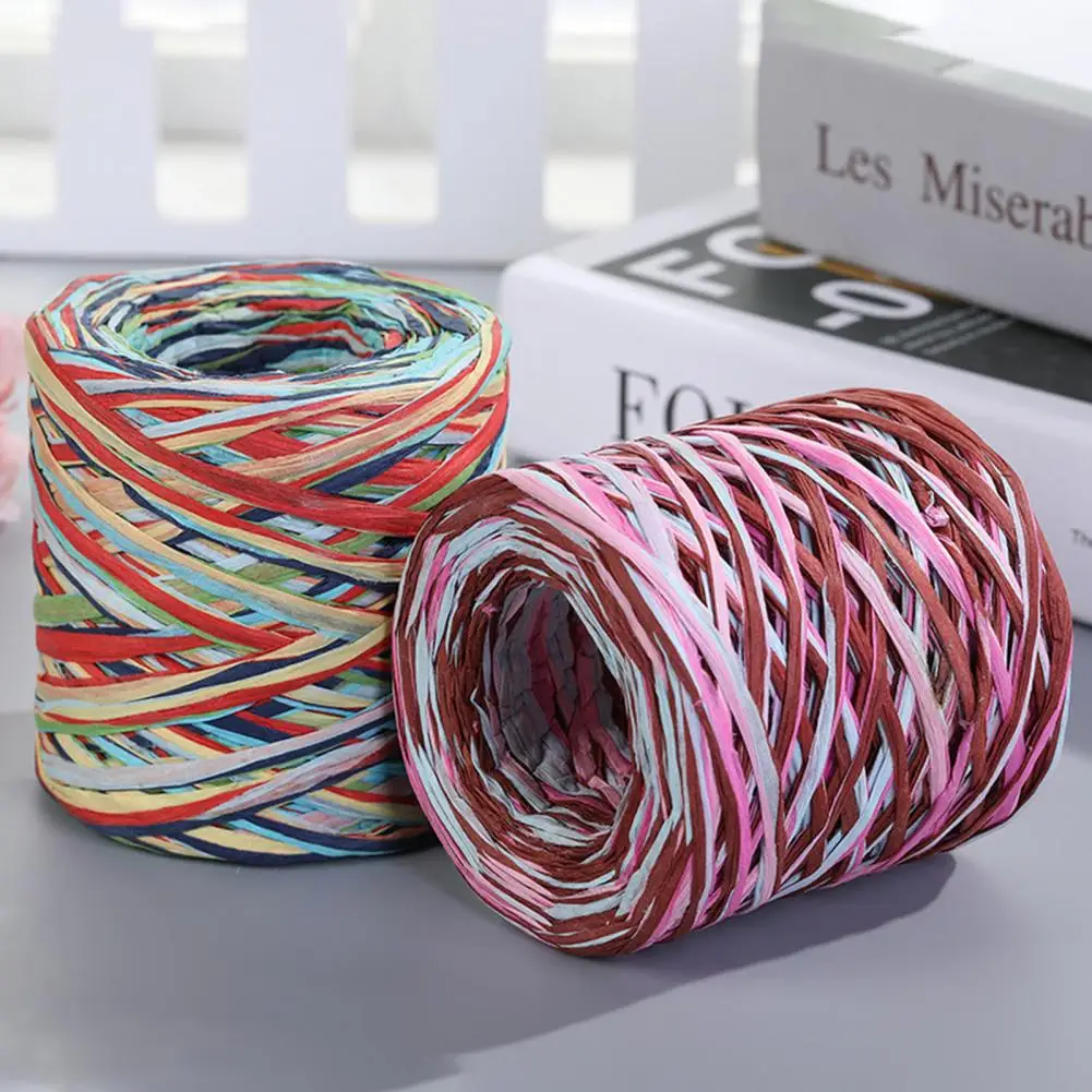 1 Roll Attractive Paper Ribbon  Eye-catching Simple Raffia Paper Rope  Florist Bouquets Packing Cord