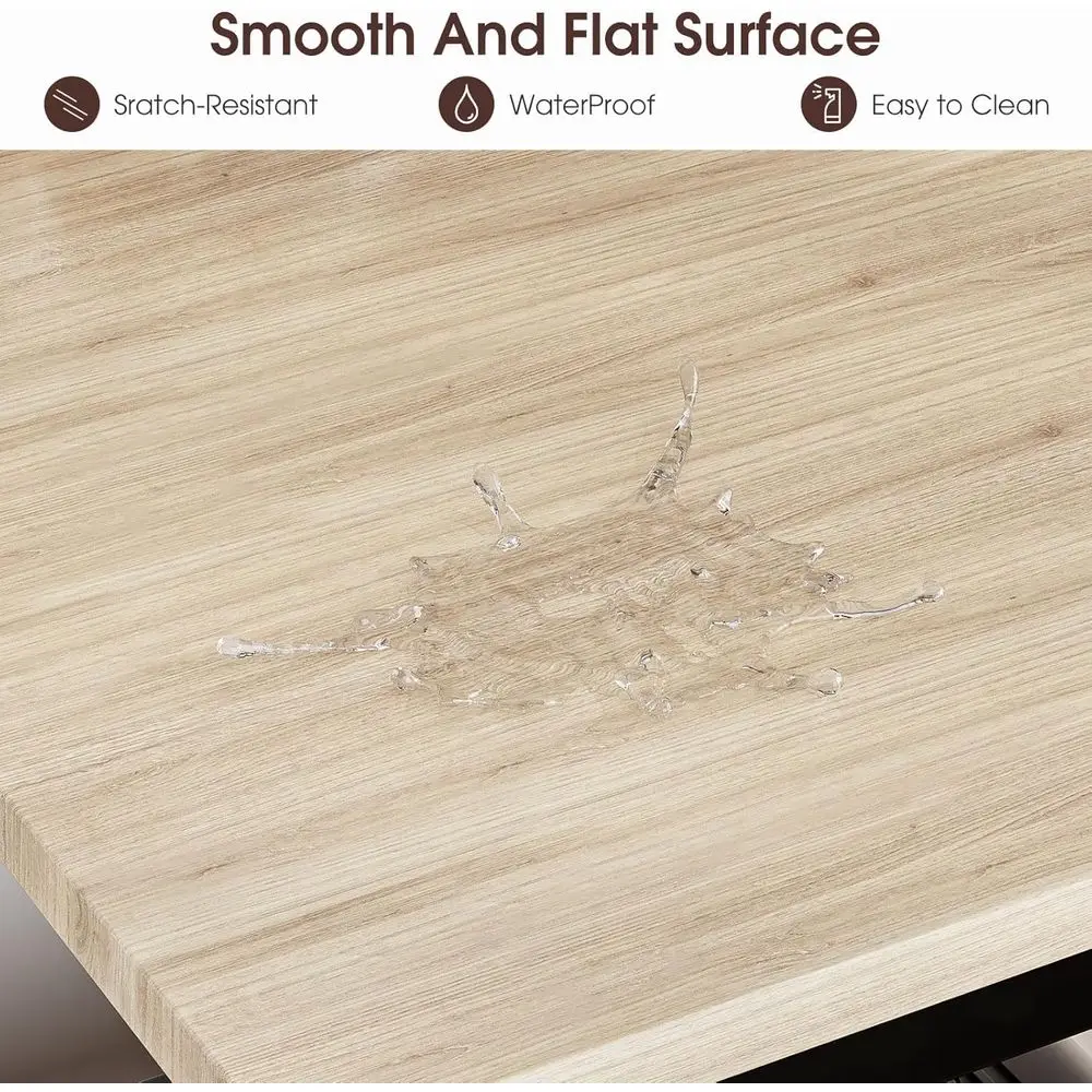 Modern 43 Wood-Tone Desk with Storage for Compact Spaces: Perfect for Home Offices & Bedrooms