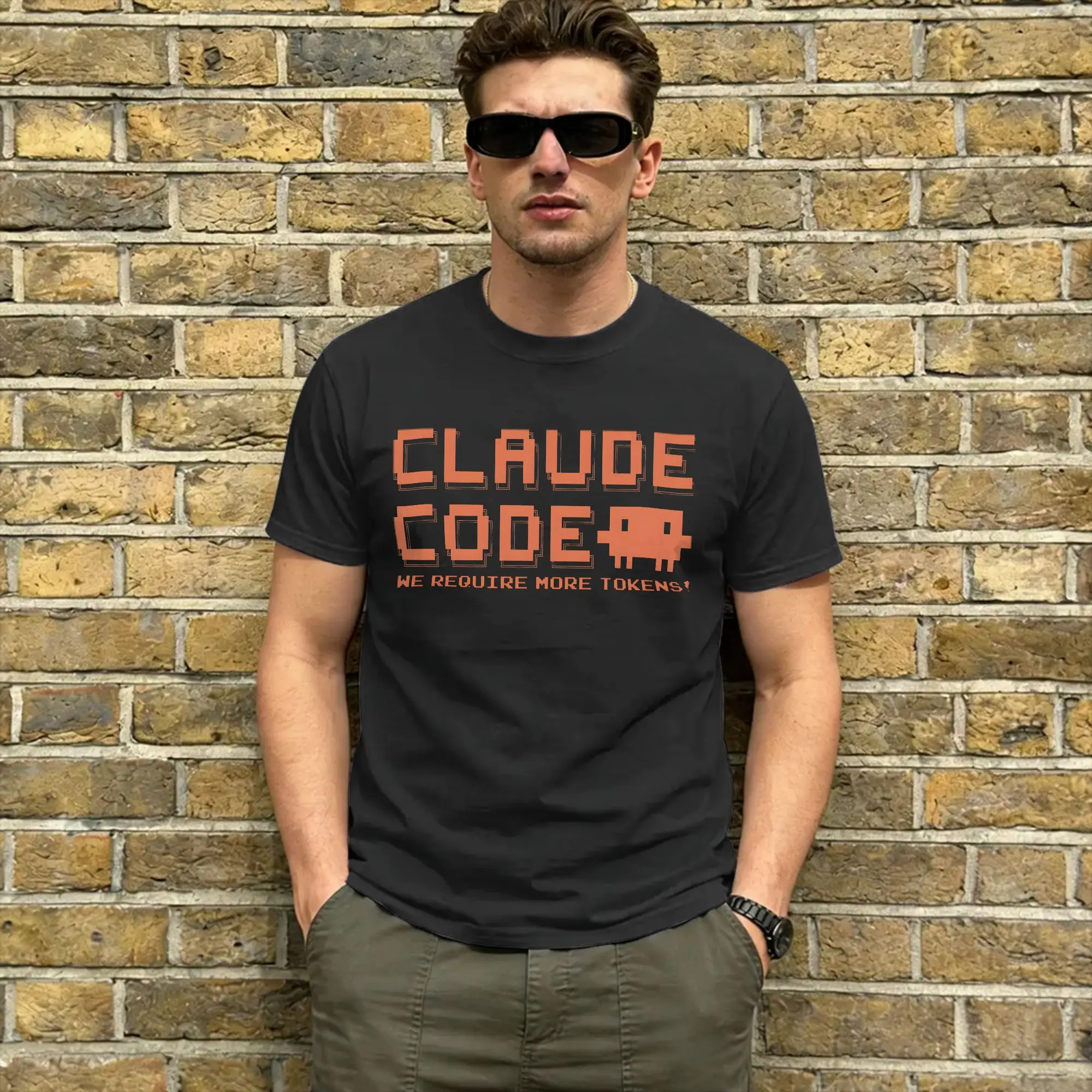 Vintage T Shirt Summer Claude Code Ai Fashion T-Shirts  Cotton Tshirt for Mens Aesthetic Printed Short Sleeve Tops