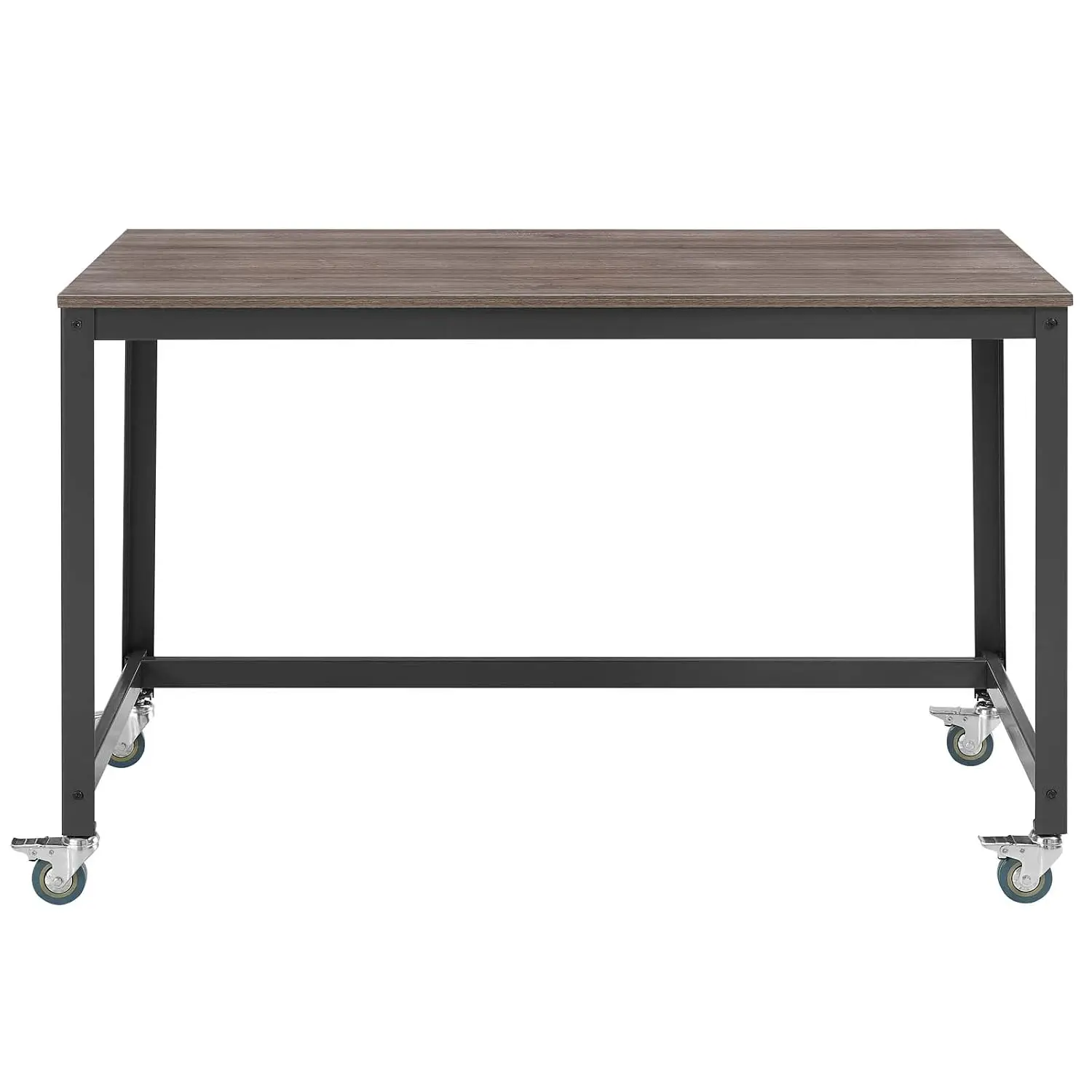 Industrial Modern Computer Office Desk With Locking Casters, Customized