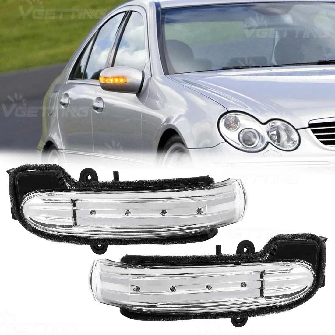 

Для Mercedes-Benz W203 4-дверное 2004 2005 2006 2007 автомобильное светодиодное зеркало заднего вида указатель поворота r боковое зеркало индикатор аксессуары