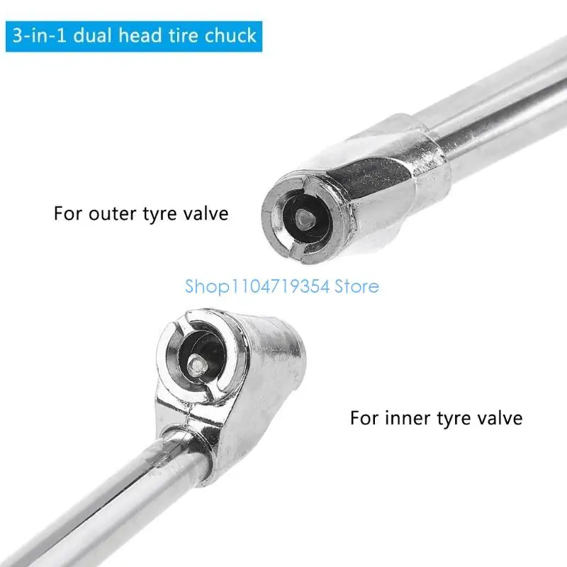 0XLD Air Chuck Tire Filler NPT RV Dual for Head Inflator Car Gauge Air Compressor