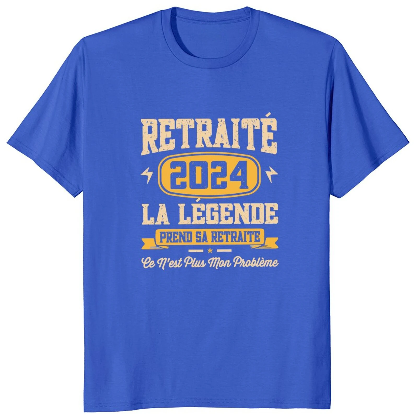 2024 T-shirt French Humor Retired Papa Dad Gift Graphic T-shirts EU Size 100% Cotton Soft Unisex Short Sleeve Retro Retirement