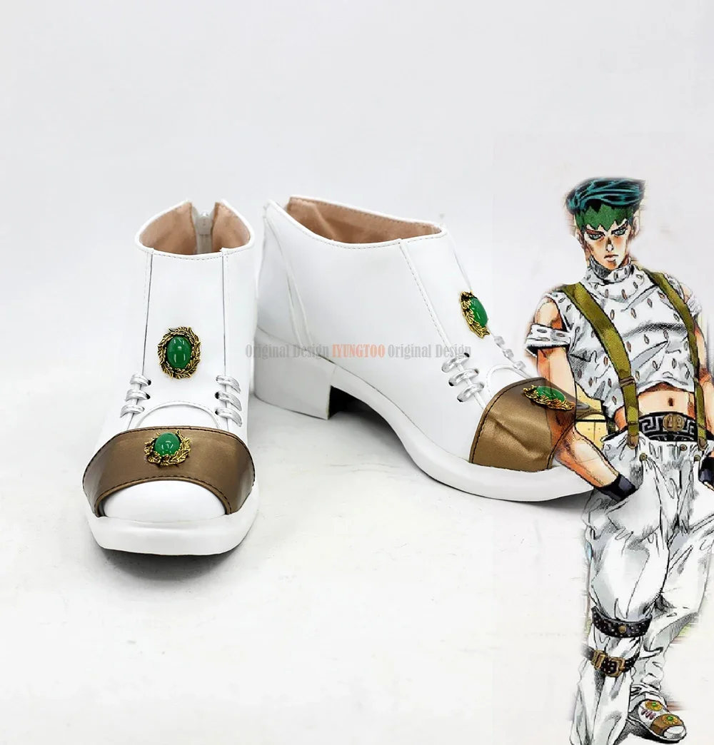 

Rohan Kishibe Shoes Cosplay JoJo'sBizarreAdventure Cosplay Rohan Kishibe White Shoes Boots Cosplay Custom Made