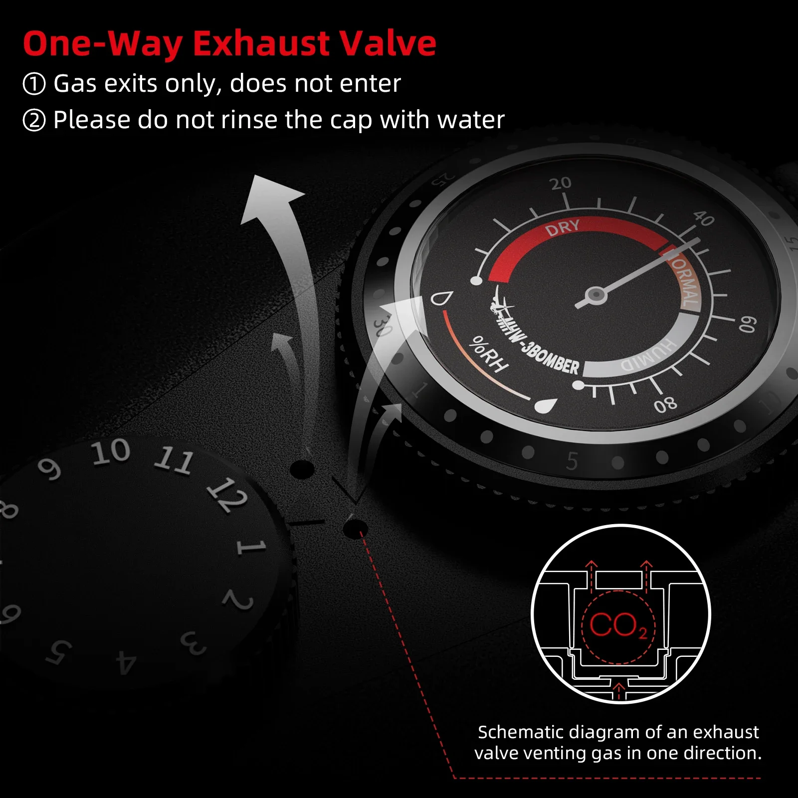 MHW-3BOMBER Gambo Sealed Canister Airtight Coffee Beans Canister with Exhaust Valve Storage Jars Magnetic Spoon Camping Tool