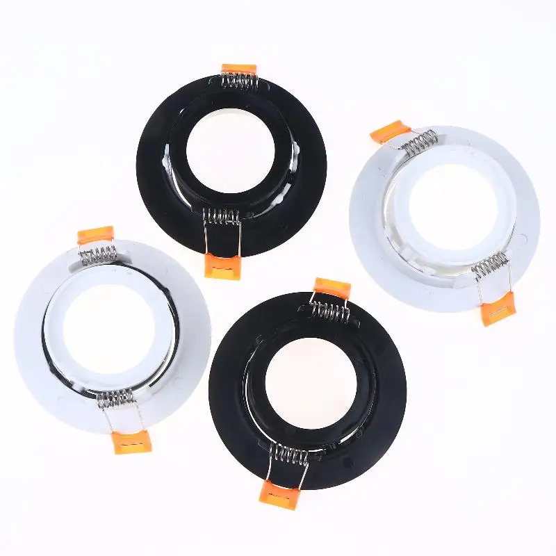 【NEW】1Pcs White Black Round Light Kit Gu10 Base Lamp Holder Adjustable Ceiling Spotlight Shell Accessories