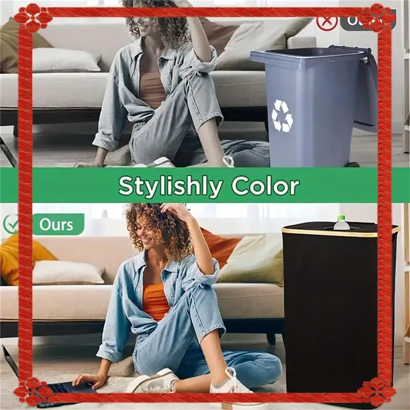 

24-Hour Delivery Removable Storage Basket With Cover, Recycling Bottle Storage Basket, Kitchen And Home Folding Recycling Box.
