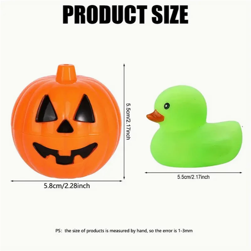 12/24 Set Halloween Rubber Ducks, With Pumpkin Box Halloween Party Favors Halloween Basket Stuffers, Gift Exchange