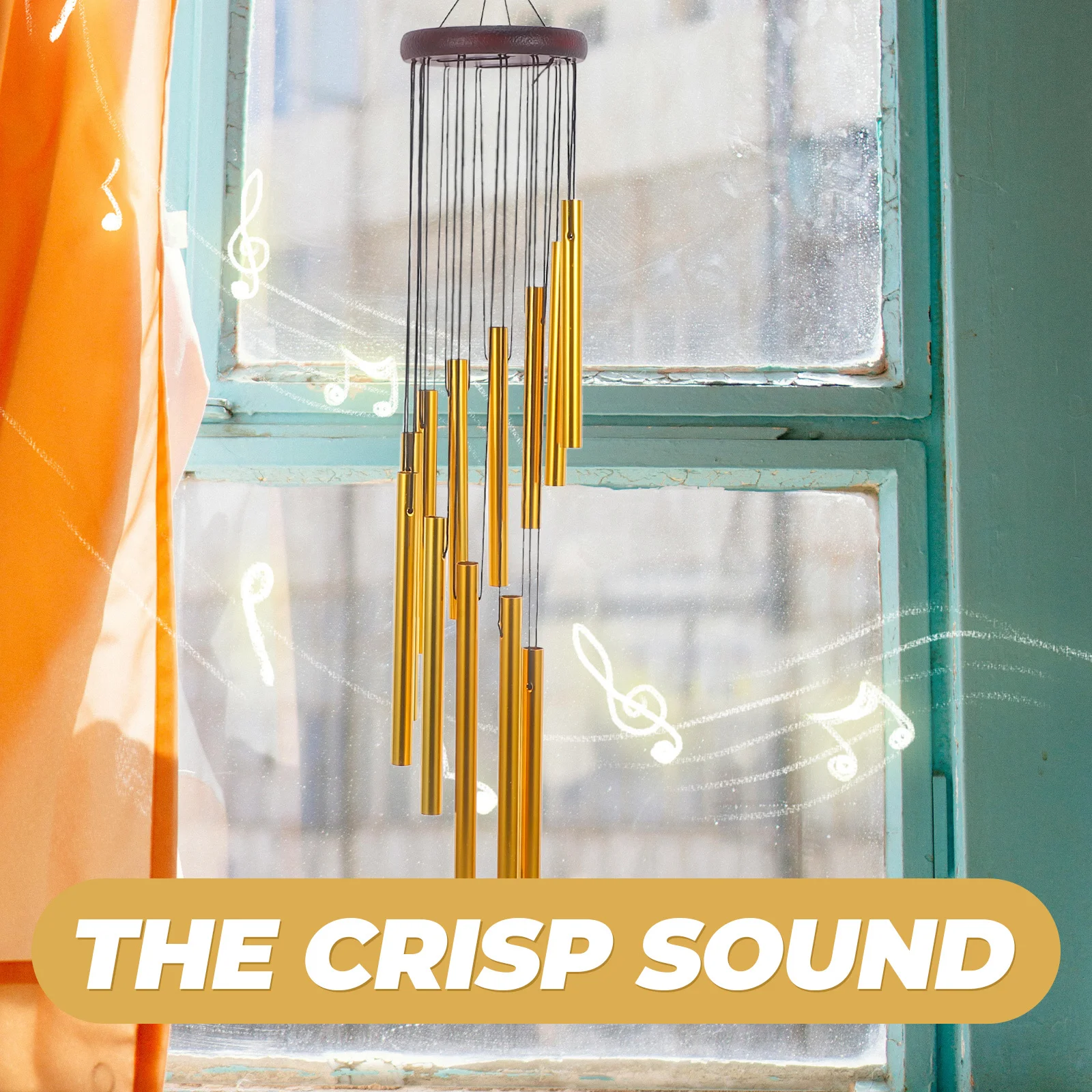 

Aluminum Tube Chime Lightweight Garden Hanging Decor Metal Wind Bell For Outdoor Yard Indoor Ceiling Decoration Rotating