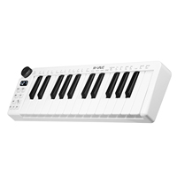 M-VAVE SMK-25mini MIDI Keyboard Rechargeable 25-Key MIDI Control Keyboard with 25 Velocity Sensitive Keys 1 Knob