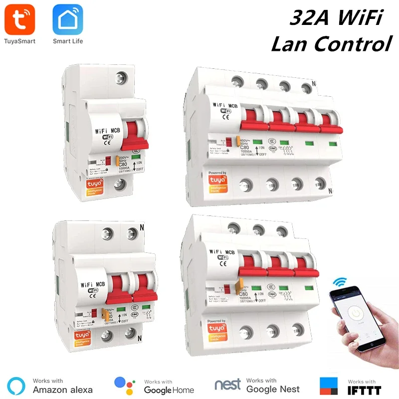 smart-life-app-32a-interruttore-automatico-wifi-intelligente-protezione-da-cortocircuito-alexa-echo-interruttore-wifi-con-telecomando-compatibile-con-google