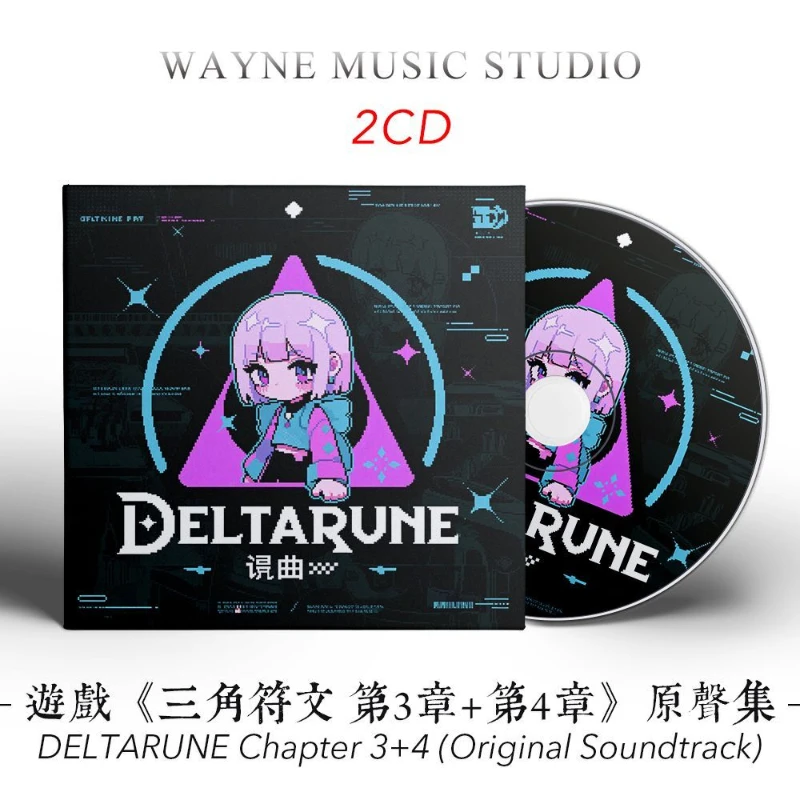 Game Deltarune Kris Music CD Greatest Hits OST 3+4 Album 2pcs Music Record Cosplay Walkman Car Soundtracks Box Party Music Gifts