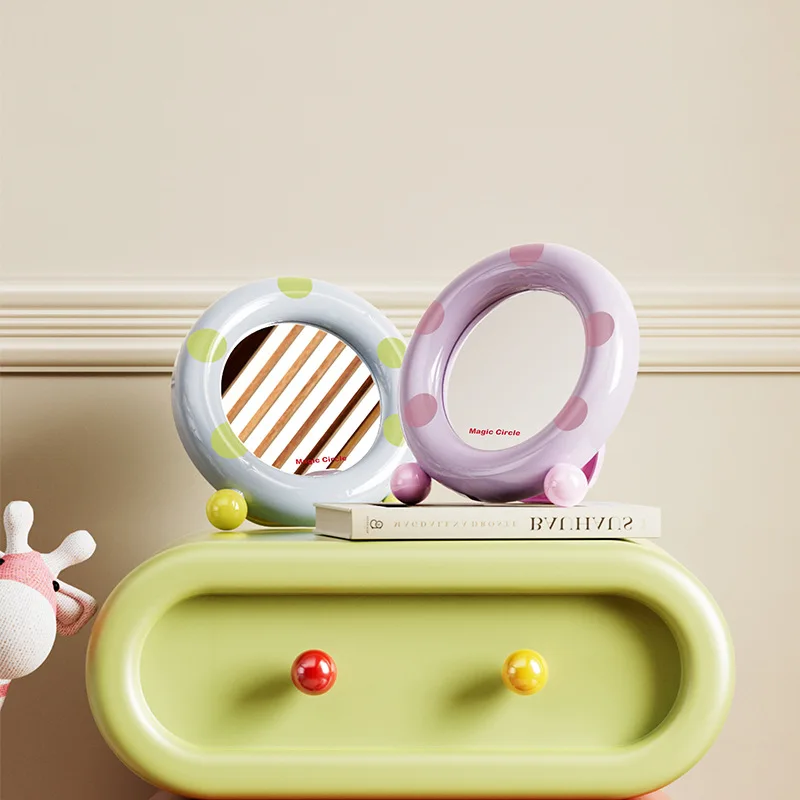 2025년형 대형 데스크탑 화장대 거울 (회전 스탠드 포함) HD 프리미엄 디자인, 밝고 스타일리쉬한 스타일