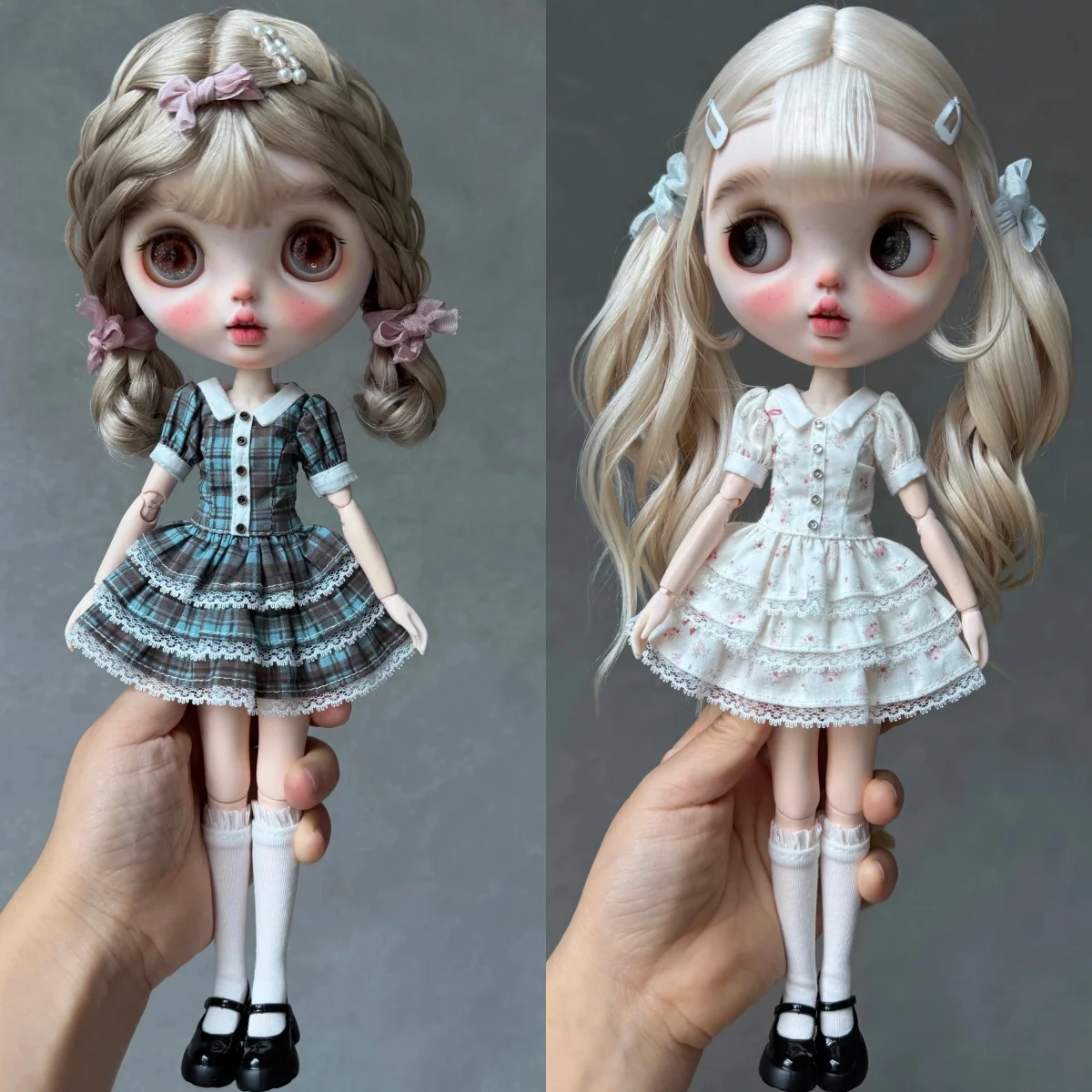

ICY DBS Blyth Doll Clothes Accessories Gentle Vintage Lolita Cake Dress For 19 Joint OB24 Azone Doll DIY Dress Up