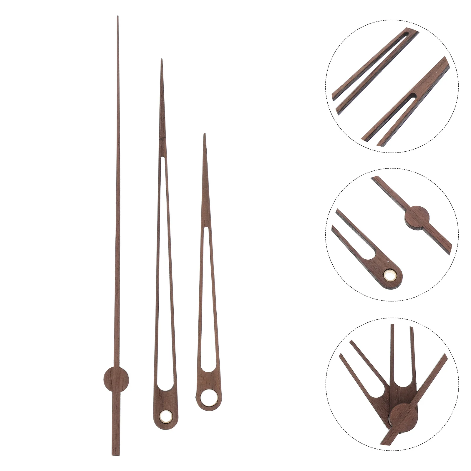 

5Sets Clock Kit Wooden Copper Sleeve Cross Stitch Precise Time Display for Home Office School Clock Accessories