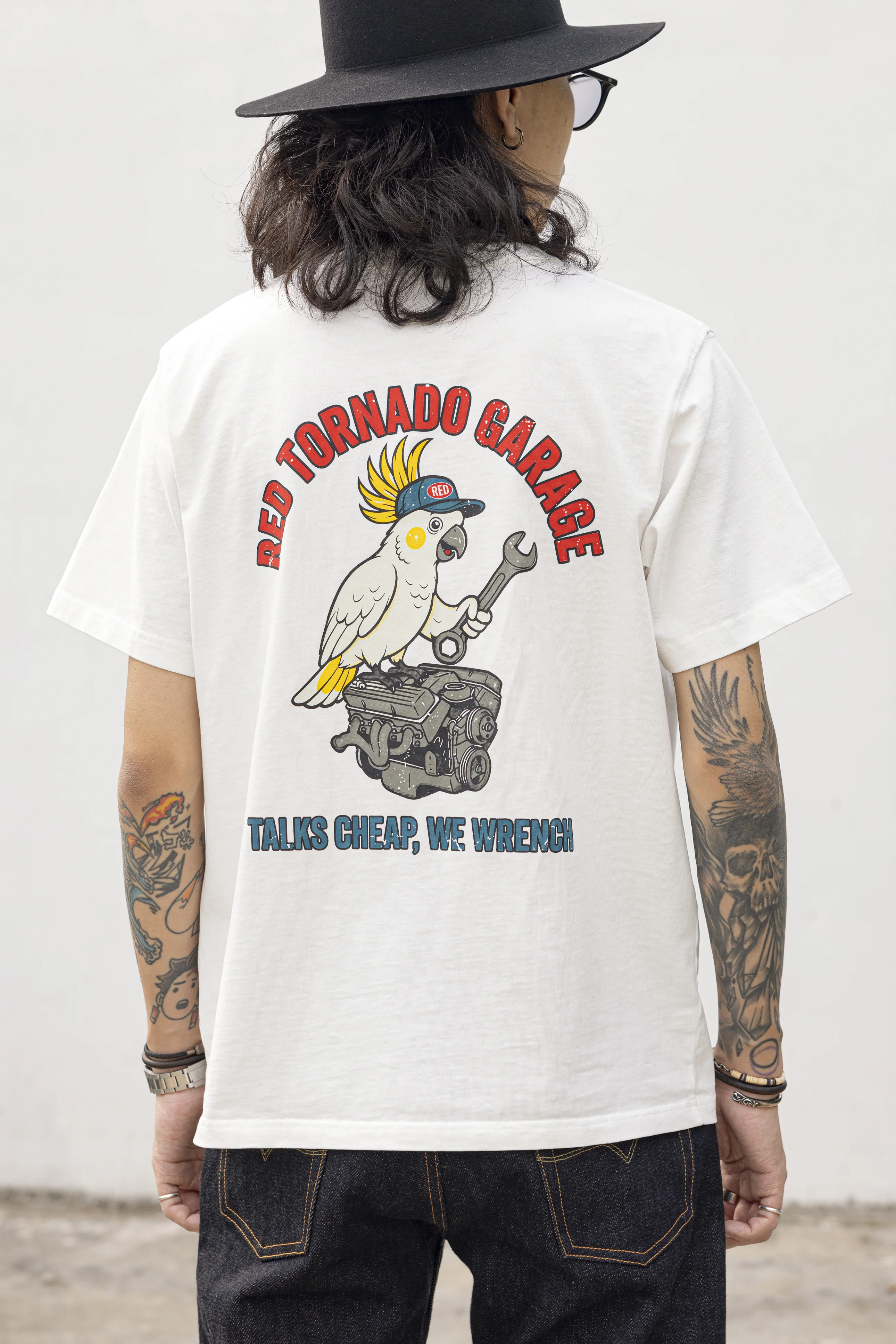 T3-2612 RedTornado 270GSM US Size Cotton Printing T Shirt Super Top Quality  Heavy Casual Vintage Tee