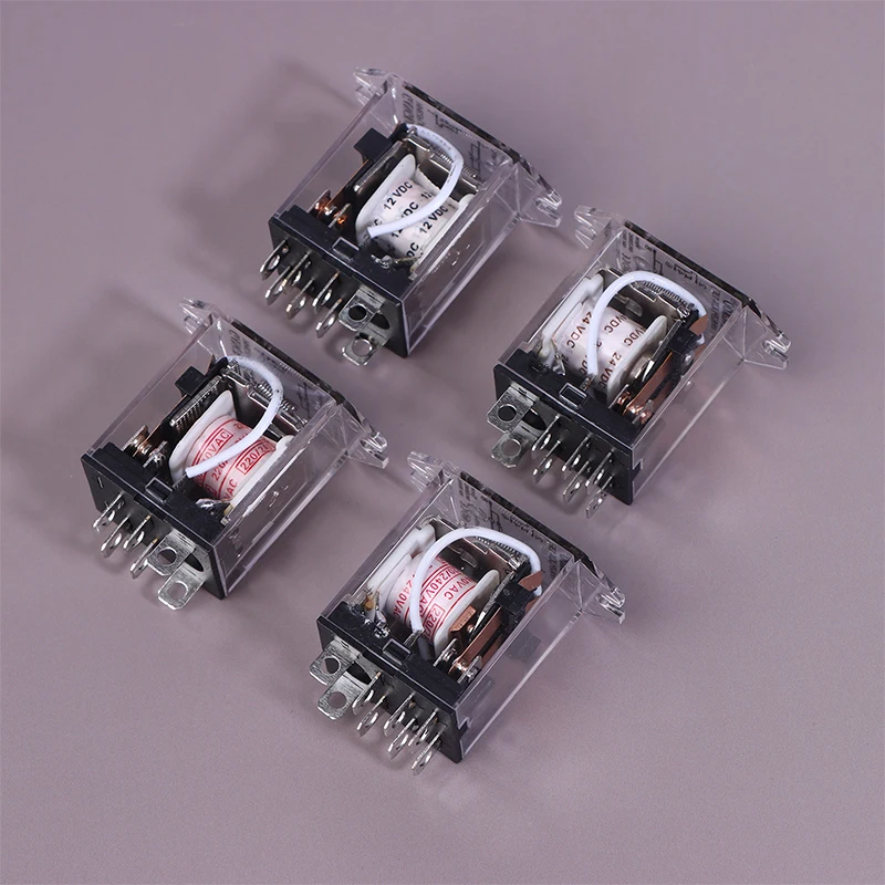 JQX-13F HH62P High Power Relay Coil General DPDT Micro Mini Electromagnetic Relay Switch With Socket Base AC220V DC12V24V