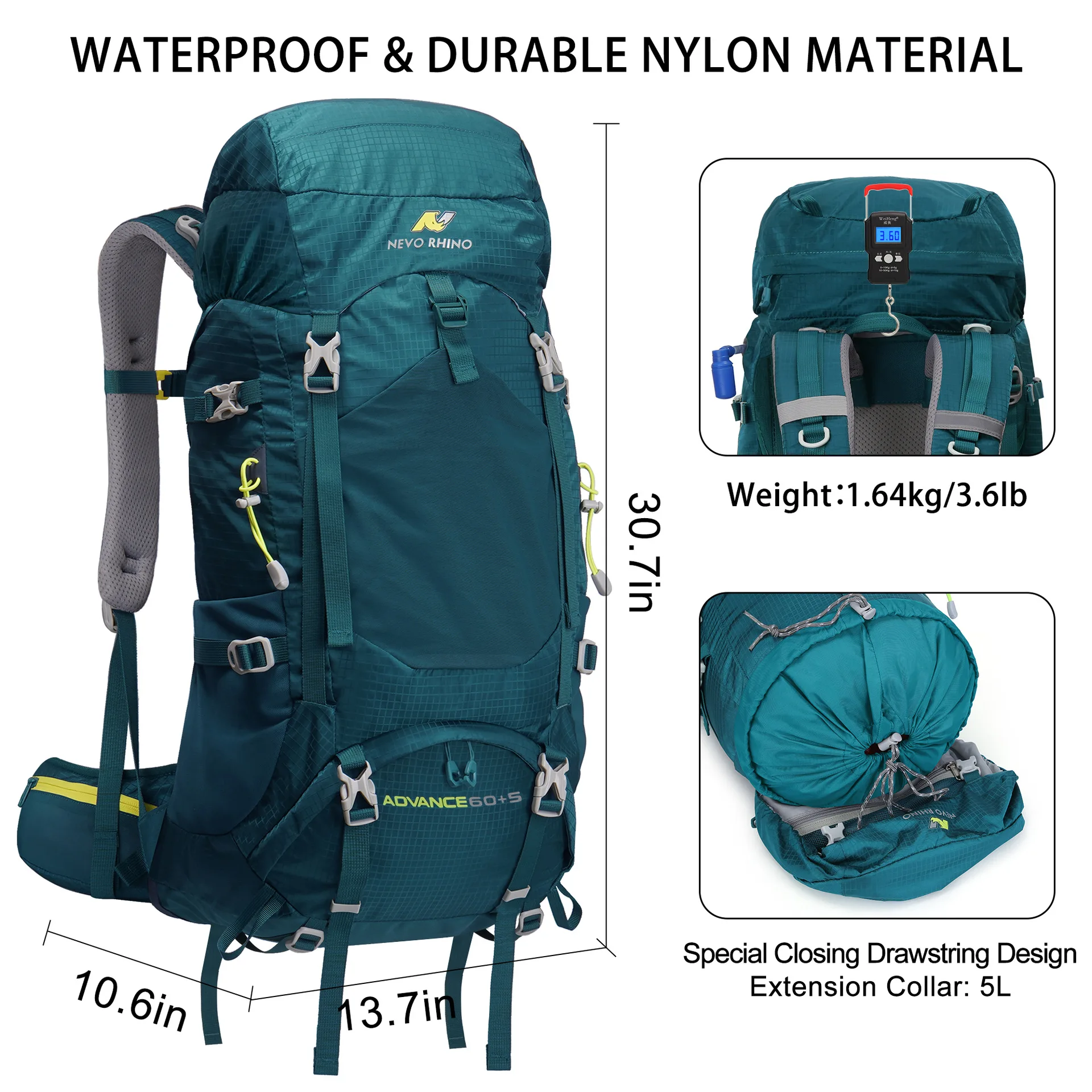 Naylon hafif dış mekan yürüyüş - Lightweight Backpack 65L incelemesi ve fiyatı