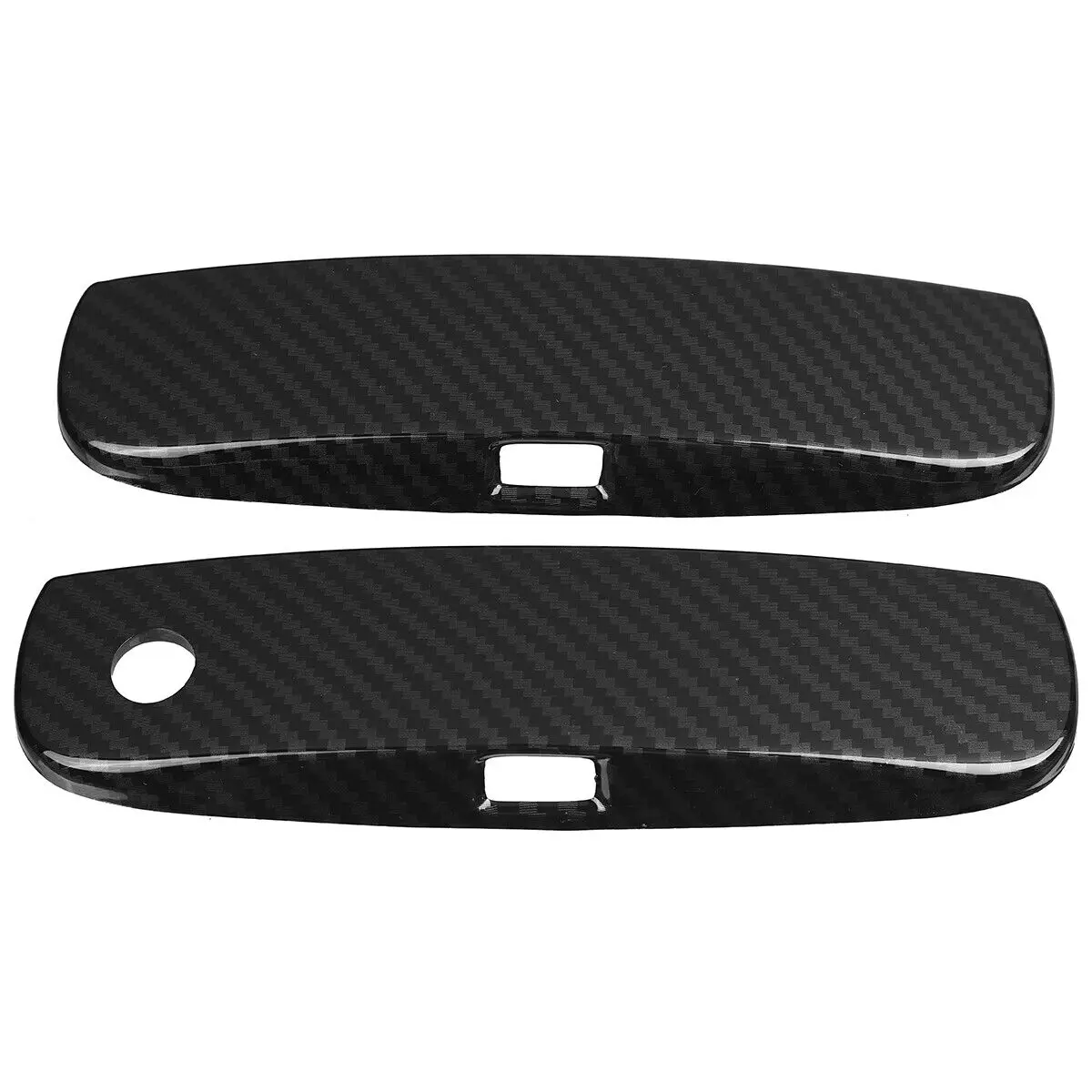 For Dodge Charger 2011-2020 4pcs/set Door Handle Cap Trim Sticker with Hole Cover Decoration Carbon Fiber/Black