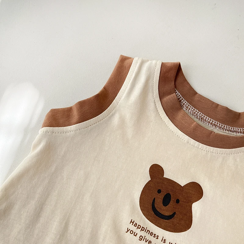 Summer Newborn Baby Girls And Boys Jumpsuit Playsuit Cartoon Bear Shorts baby Romper Cotton Korean Fashion Soft Casual