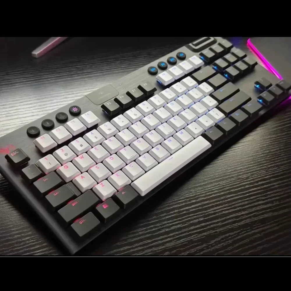 GEFENSI For Logitech G915\G913\G815\G813\TKL87 Gaming Mechanical Keyboard Keycaps Non-slip Textured Replacement Cap