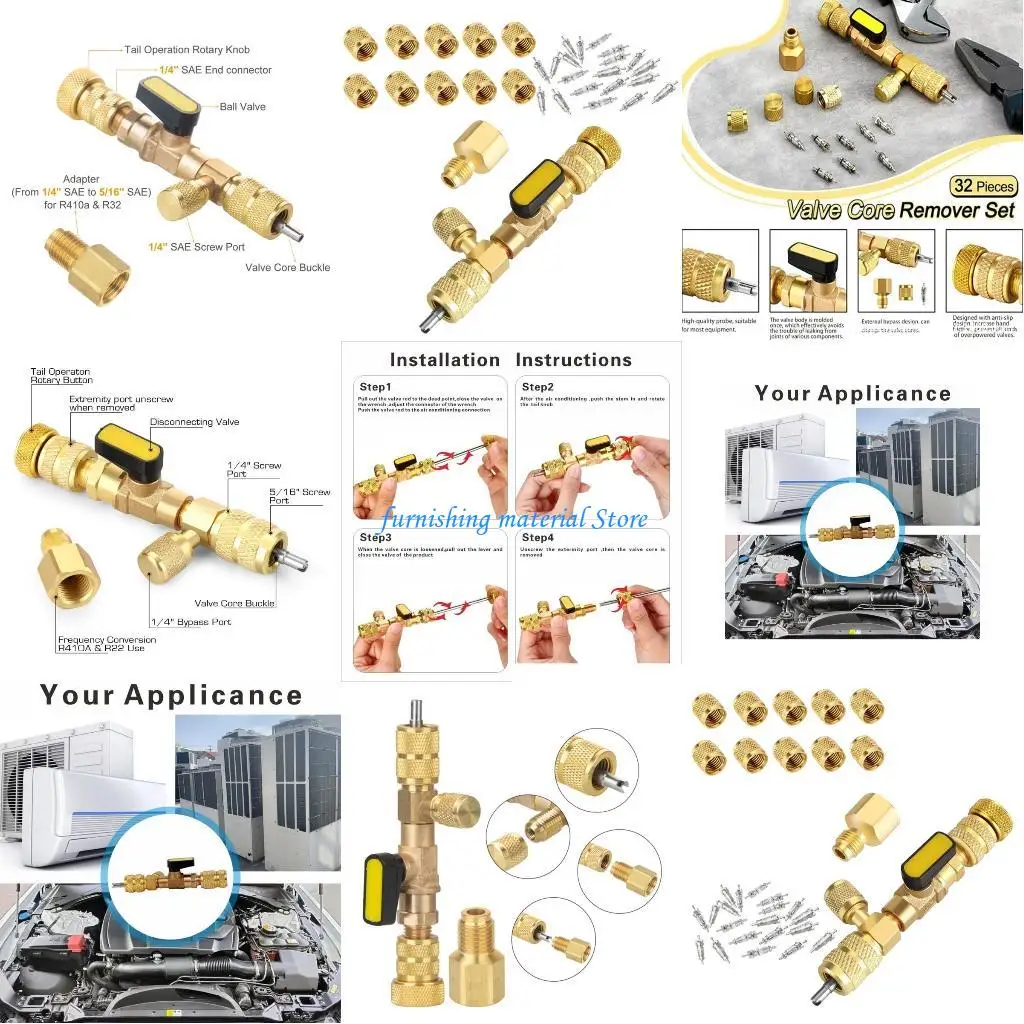 

Y5GD Набор инструментов для снятия адаптера для R22 R410 аксессуары