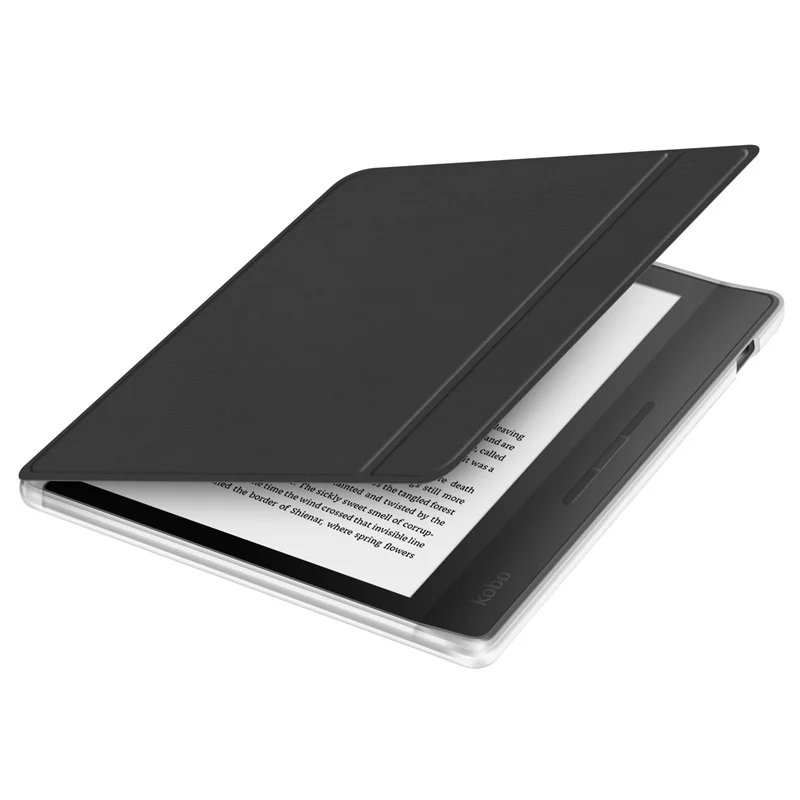Przezroczyste etui z PU skóry z przeszyciami w kolorze dla Kobo Libra Colour Color 7'' N428B z przegródką na długopis, funkcją automatycznego budzenia/usypiania, odporne na wstrząsy, osłona na e-reader. — zdjęcie produktu 5