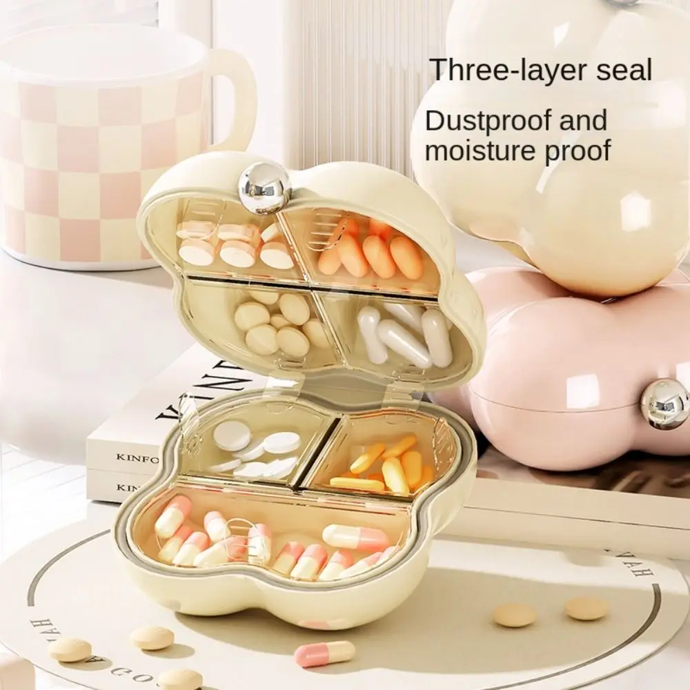 المحمولة 7 شبكات صندوق تخزين حبوب منع الحمل الاستغناء عن علبة حبوب منع الحمل البلاستيكية مختومة الغبار صندوق دواء زيوت السمك