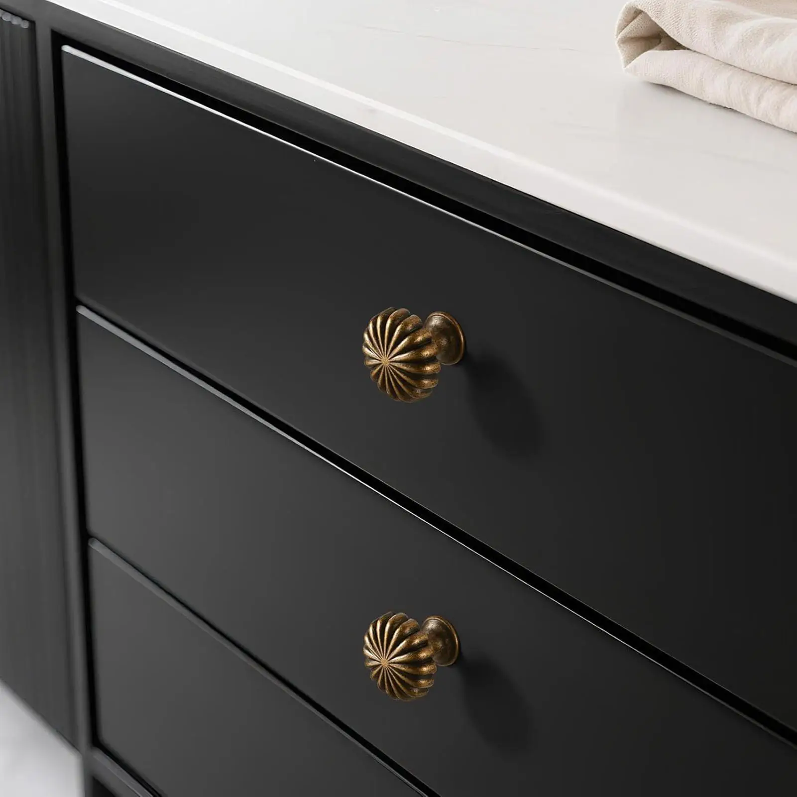 

Дверные ручки шкафа, 10 шт., ручка комода с тыквой, цинковый сплав, античная круглая фурнитура для шкафа для макияжа мебели для ванной комнаты