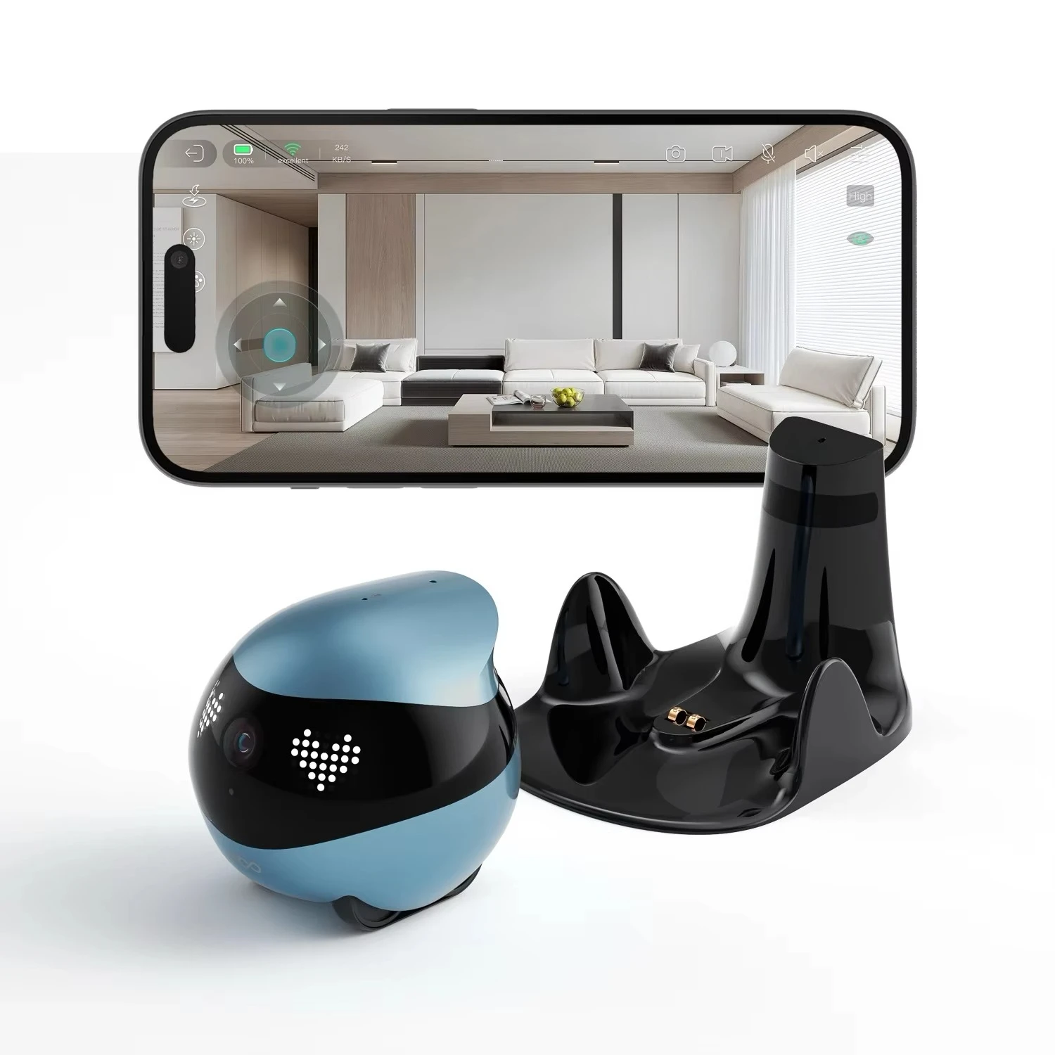 

Factory Price Air 2 Smart Pet Robot with 2K Camera, Auto Patrol, and Laser Play