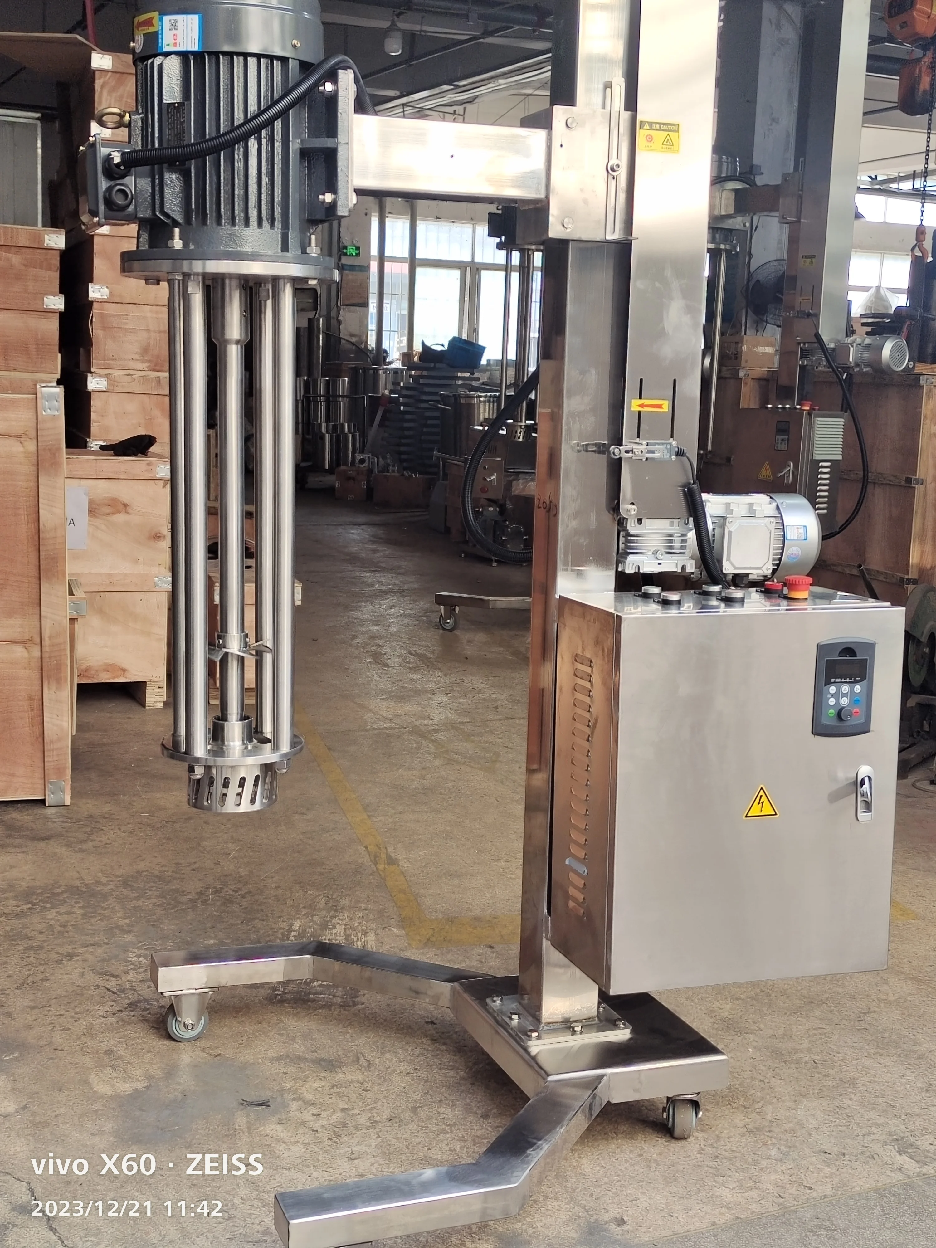 Factory Directly Mobile High Shear Emulsifier Machine High Efficiency Electric Lifting Dispersing Mixer