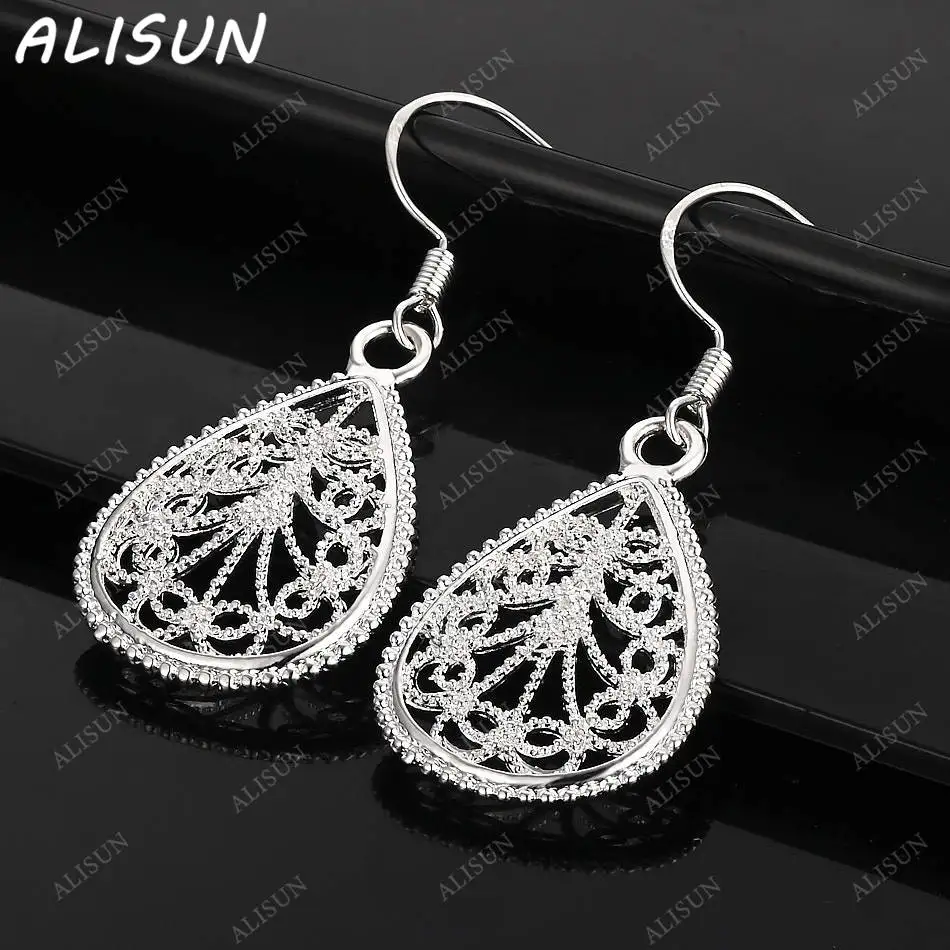 

ALISUN 925 Sterling Silver Retro Pattern Earrings Drop Earrings For Women Anniversary Gift Popular Wild Fashion Romantic Jewelry