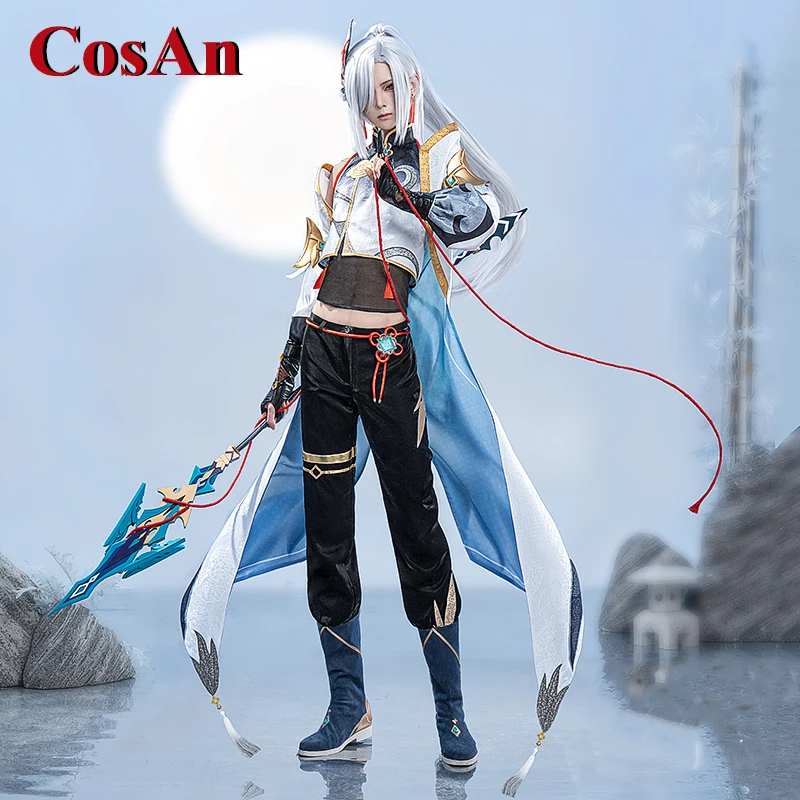 CosAn Game Genshin Impact Shenhe Cosplay Costume Sex Reversion Fashion Uniform Female Activity Party Role Play Clothing New