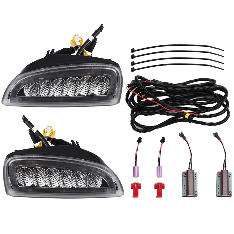 

L10A Front Bumper LED Turn Signal Fog Lamp Daytime Running Light DRL 1 Pair For Cayenne 957 9PA 2006-2010