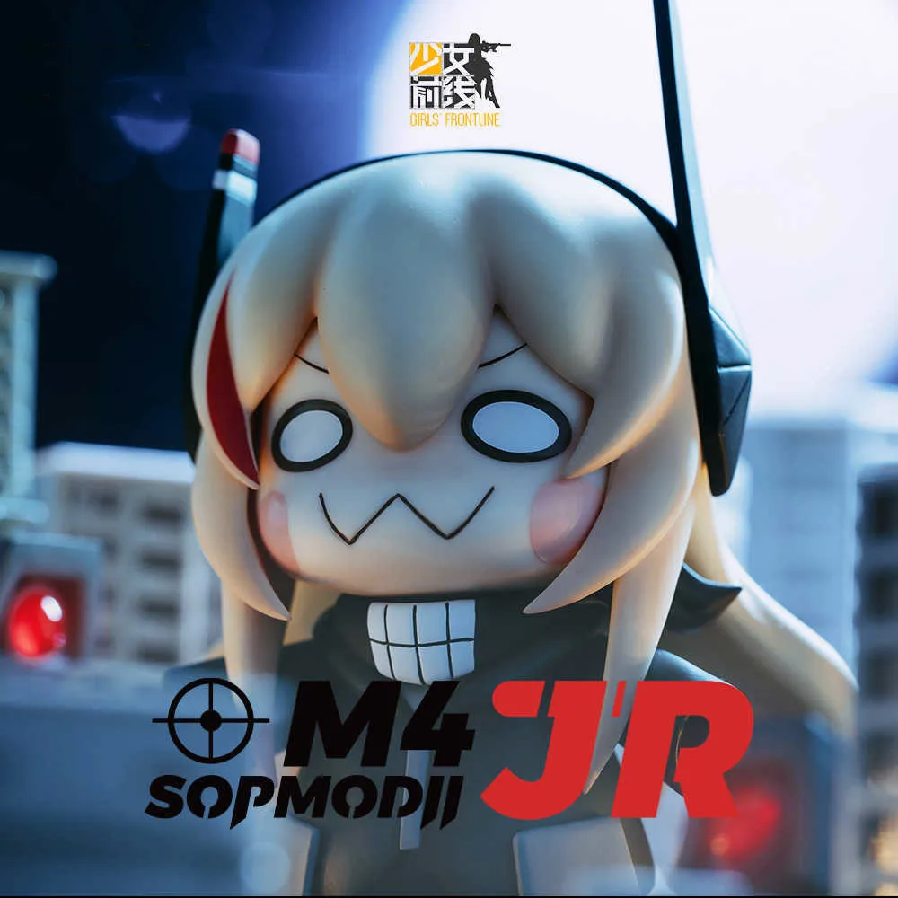 공식 오리지널 걸스 프론트 라인 M4-SOPMODII-JR PVC 액션 애니메이션 피겨 모델 동상 입상 인형 게임 완구 어린이 장식 선물