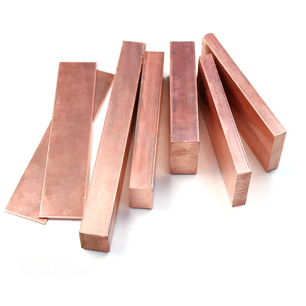 Imagem -02 - Red Copper Flat Bar Strip 9995 Pure Copper Plate Cnc Faça Você Mesmo Material Espessura de mm mm mm mm mm mm Comprimento de 500 mm 1pc Alta Qualidade